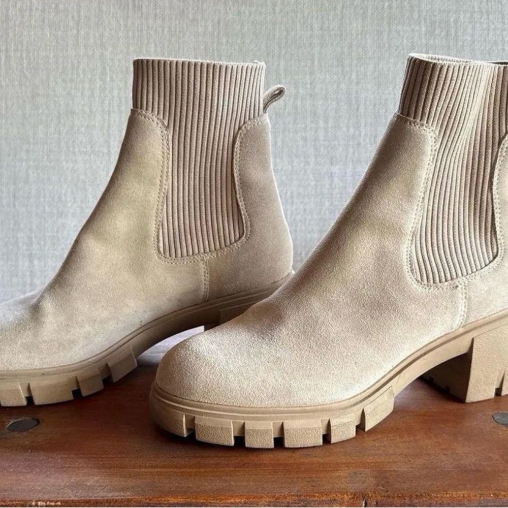 Nude Combat Boots